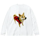 柴犬おかゆのグッズ販売店のてんとうむし　おかゆ ビッグシルエットロングスリーブTシャツ