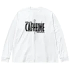 アタマスタイルの化学Tシャツ：カフェイン：コーヒー：紅茶：化学構造・分子式：科学：学問：理系 ビッグシルエットロングスリーブTシャツ