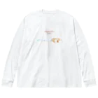 雛乃の文鳥グッズ屋さんのキンカチョウのネモフィラデザイン Big Long Sleeve T-Shirt