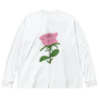 サラスシのmy ROSE ピンク Big Long Sleeve T-Shirt