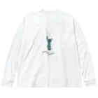 とある丸眼鏡の描き散らしのSTATUE OF LIBERTY_透明 Big Long Sleeve T-Shirt