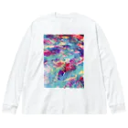 【抽象画】melty moon【フルイドアート】の瞼彩 Big Long Sleeve T-Shirt