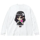 Jimiko Maiden (ジミコメイデン)の【Jimiko Maiden】メイド地味子さん Big Long Sleeve T-Shirt