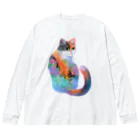 yucca-ticcaの三毛猫 Big Long Sleeve T-Shirt