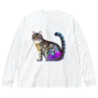 yucca-ticcaの猫 キジトラ Big Long Sleeve T-Shirt