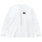 クロねこアワにゃん🐱のおやすみβ胸ワンポイント(透過) Big Long Sleeve T-Shirt