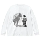 桜音ことこ企画の雪原の少年とオオカミ Big Long Sleeve T-Shirt