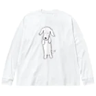 paritoraのミニチュアダックスのハニ君立ち姿モノクロ Big Long Sleeve T-Shirt