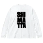 狭間商会のSHIMATTA black ビッグシルエットロングスリーブTシャツ