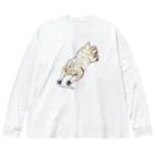 noe_to_meg (ノエとめぐ)のねんねチラリクリームブヒ Big Long Sleeve T-Shirt