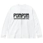 mf@PomPomBlogのPOM CRUZ（black） Big Long Sleeve T-Shirt