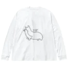 rumaimoのno corgi no life ビッグシルエットロングスリーブTシャツ