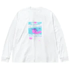 えにぐまストアの夏の海とウーパールーパー Big Long Sleeve T-Shirt