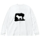 chicodeza by suzuriの墨絵のフレンチブルドッグ Big Long Sleeve T-Shirt