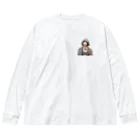 streetsnapの可愛いタトゥーだらけの女性、両面プリントロングTシャツ、期間限定 Big Long Sleeve T-Shirt