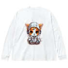 Vasetti_pressのパーカーを着ているネコちゃん Big Long Sleeve T-Shirt