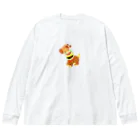 satoayaのアニマルカフェのフードアニマル　キリンバーガー Big Long Sleeve T-Shirt