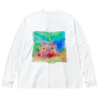 onmycolorの楽描き店のめんだぁこさん Big Long Sleeve T-Shirt