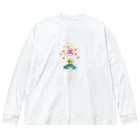 onmycolorの楽描き店のそばかすこちゃん with LOVE ビッグシルエットロングスリーブTシャツ