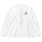 Videauの"Videau-flower" white ビッグシルエットロングスリーブTシャツ
