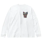 Sa-Sha🐾の#105 Chihuahua  ビッグシルエットロングスリーブTシャツ