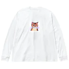 たかこのかわいい猫　ティナちゃん ビッグシルエットロングスリーブTシャツ