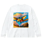 Wakuryuの八恩森の守り空龍　 Big Long Sleeve T-Shirt