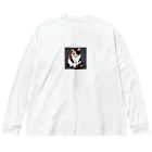 スタートライフ！のトリコロールキャット Big Long Sleeve T-Shirt