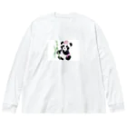 KaSumi's shopのかぐやパンダ姫 Big Long Sleeve T-Shirt