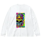 jack_and_beanのヘビーメタルでロックなスカル Big Long Sleeve T-Shirt