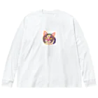 フクミンのふわふわネコ Big Long Sleeve T-Shirt