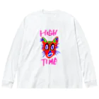 JINPIN (仁品)のぱき猫 Big Long Sleeve T-Shirt