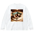 chocobo25whiteのミニチュアな日本家屋01 Big Long Sleeve T-Shirt