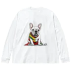 Frenchie-Rasta DoggのFrenchie-Rasta Dogg Big Long Sleeve T-Shirt