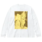 金色猫のキラキラネコ Big Long Sleeve T-Shirt