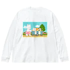 アプリコワークスのくまちゃん・みんなでお散歩 ビッグシルエットロングスリーブTシャツ