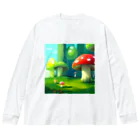 IOSUKEのキノコの世界 ビッグシルエットロングスリーブTシャツ
