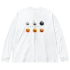 まみおデザインのTrick or Treat　かぼ6 ビッグシルエットロングスリーブTシャツ