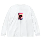 3M_Design_FactoryのSunset Girl ビッグシルエットロングスリーブTシャツ