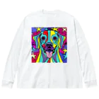 nakagawa-kikakuの奇抜なアート風の可愛い犬のグッズ Big Long Sleeve T-Shirt