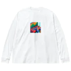 yorozuya4628のドットエンジニア ミニフィグ Big Long Sleeve T-Shirt