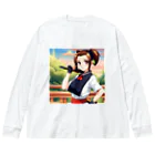 🎨デザイン宮殿🛍️の猫系美少女 Big Long Sleeve T-Shirt