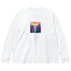 pixel-martの夕日 Big Long Sleeve T-Shirt