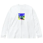 Yokaze_8の緑色の電車 Big Long Sleeve T-Shirt