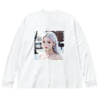 AI goddessの日本の冬・山奥に住む女性 Big Long Sleeve T-Shirt