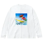 HANIの犬 サーフィンデザイン Big Long Sleeve T-Shirt