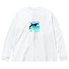 slowlife365のドルフィン Big Long Sleeve T-Shirt