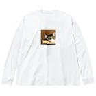 チェリオの箱に入った可愛い猫 ビッグシルエットロングスリーブTシャツ