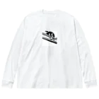 チェリオの滑り台をすべる猫 Big Long Sleeve T-Shirt