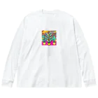 K's Storeのヴィヴィッド植物 Big Long Sleeve T-Shirt